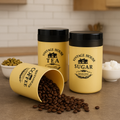 Wraflux 3 Set Tea , Coffee & Sugar Container 800ml | Kitchen Container with Name Tea,coffee,sugar | Pack of 3 (Multicolour)